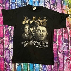 Vintage Three Stooges T-shirt size large dated 1998 Santee Gold tag